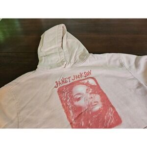 Janet Jackson Graphic Hoodie Women Medium Pink Adobe Pullover S/739172-00